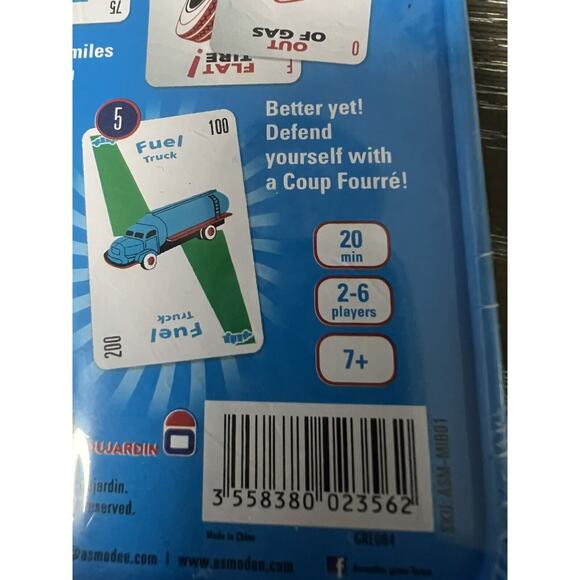 Mille Bornes Classic Racing Card Game Tin Box 2016 Dujardin, New and Sealed - Picture 5 of 5